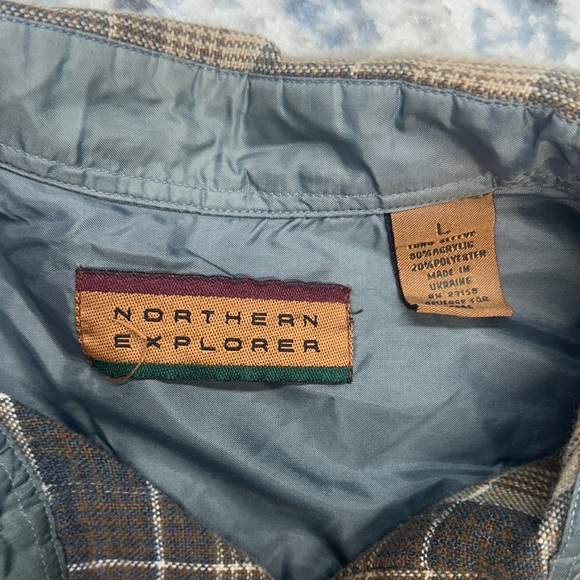 Northern Explorer Men’s Large Plaid Lined Heavy Flannel Shirt Jacket - Picture 2 of 6